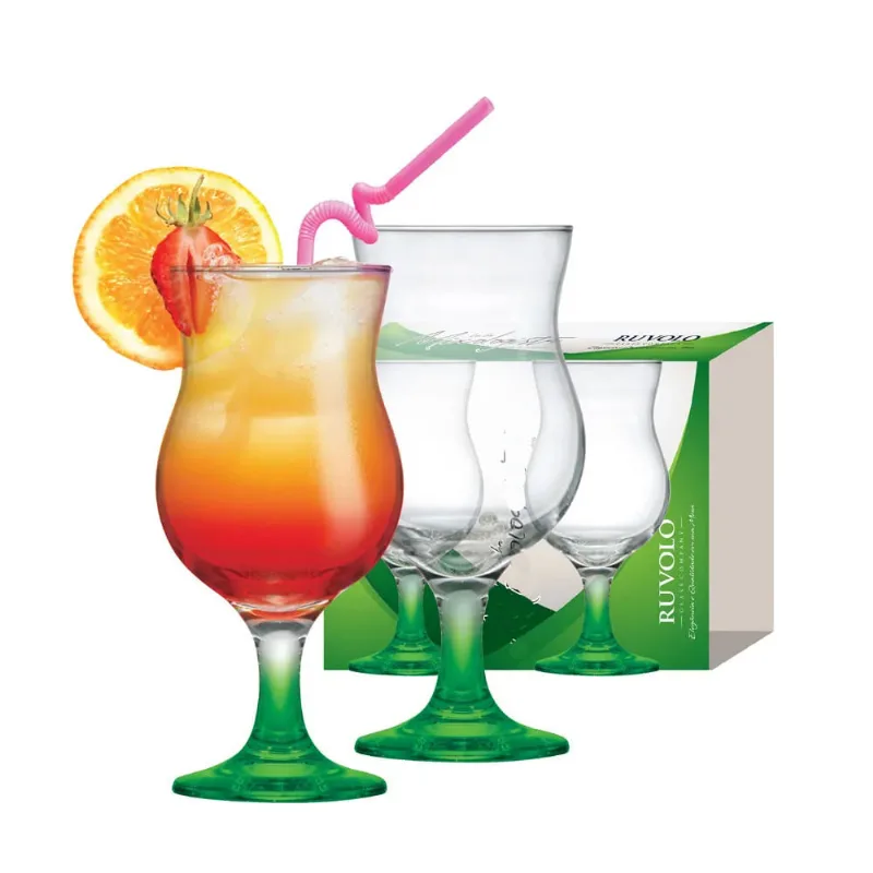 Taça p/ Cocktail Ruvolo Haste Verde 400ml - RUVOLO