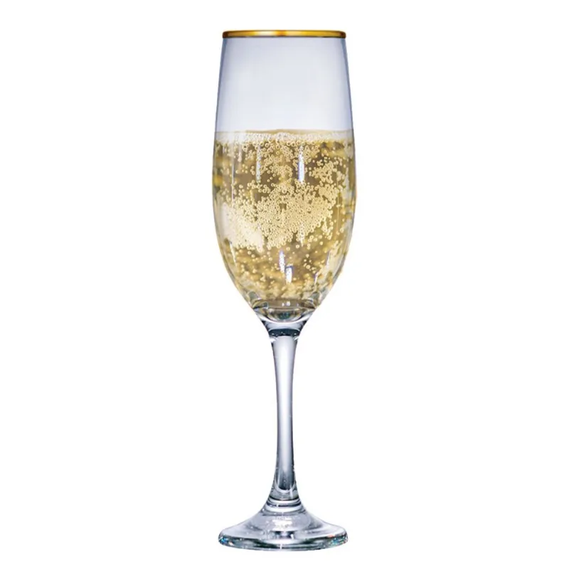 Taca Ruvolo One Filete Dourado para Champagne