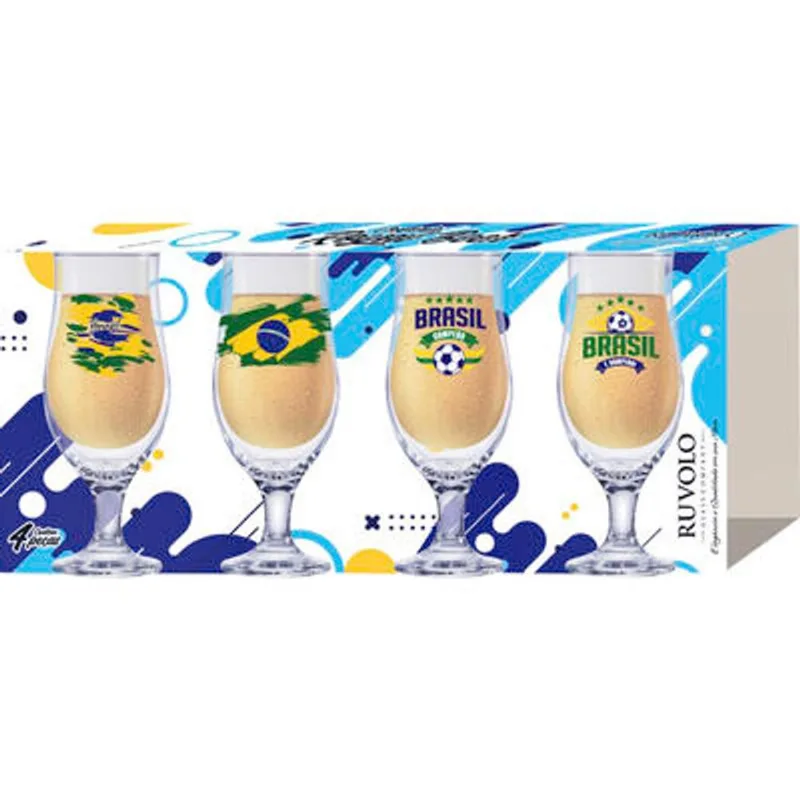 Taça Cerveja Ruvolo Beer Master Brasil Jgo 4 un