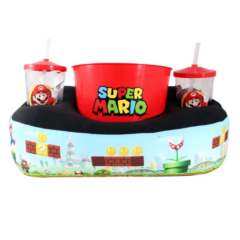 Almofada com Copo e Balde de Pipoca - Super Mário Bros - Zona Criativa