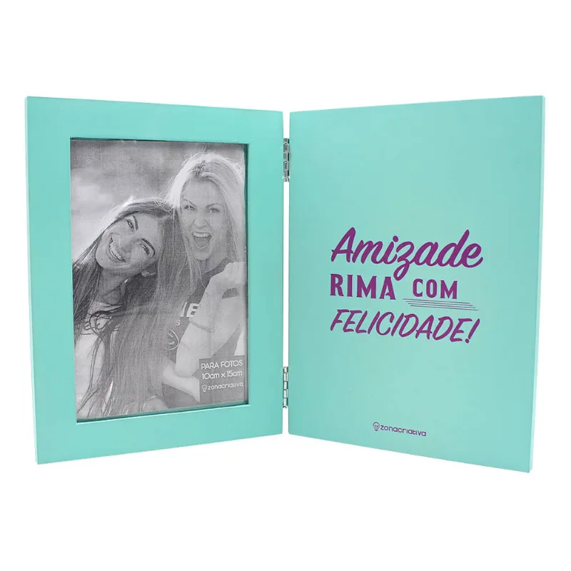 Livro Porta Retrato Amizade de Rima com Felicidade - Zonacriativa