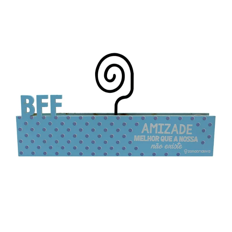 Placa Porta Retrato Melhores Amigos - Zonacriativa