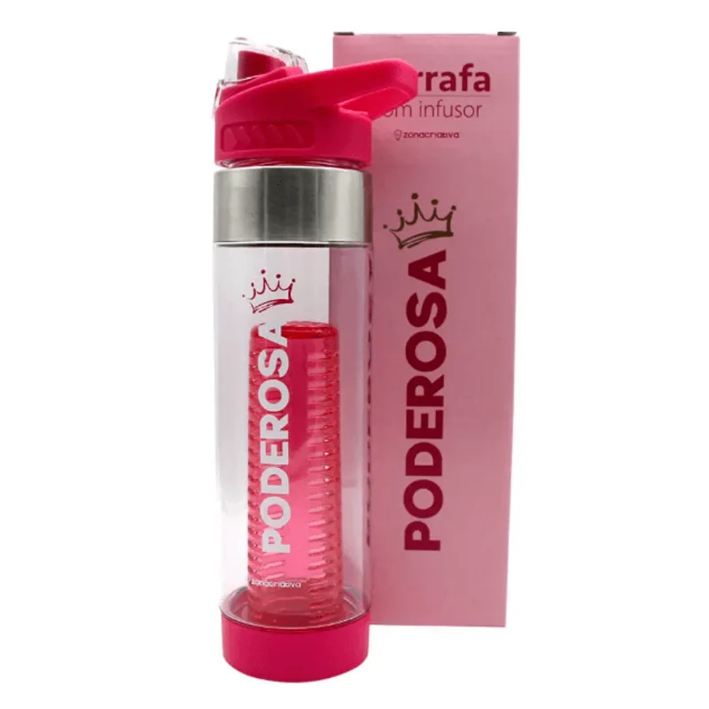 Garrafa de Plástico com Infusor Poderosa