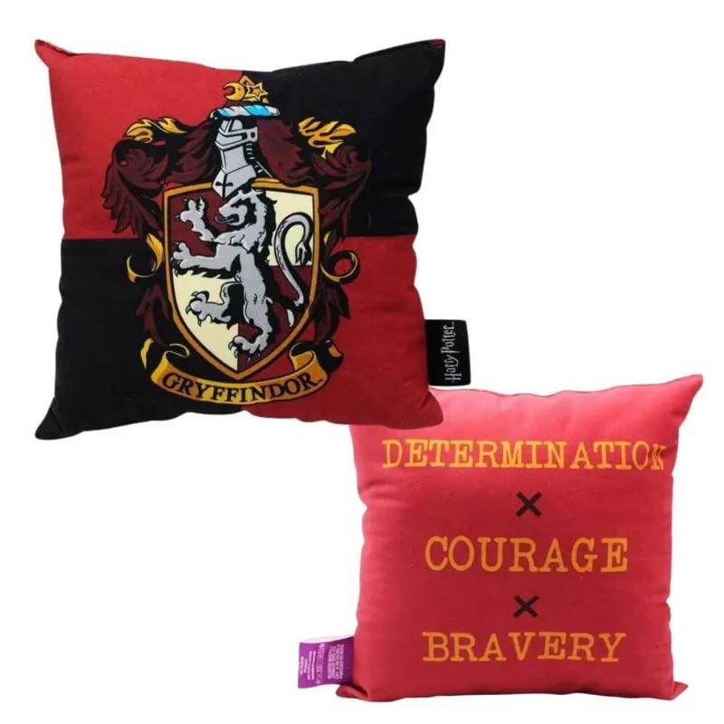 Almofada Fibra Veludo 25x25cm - Harry Potter Grifinoria - Zona Criativa