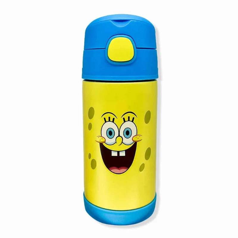 Garrafa Zonacriativa com Canudo Bob Esponja 300ML (MP)