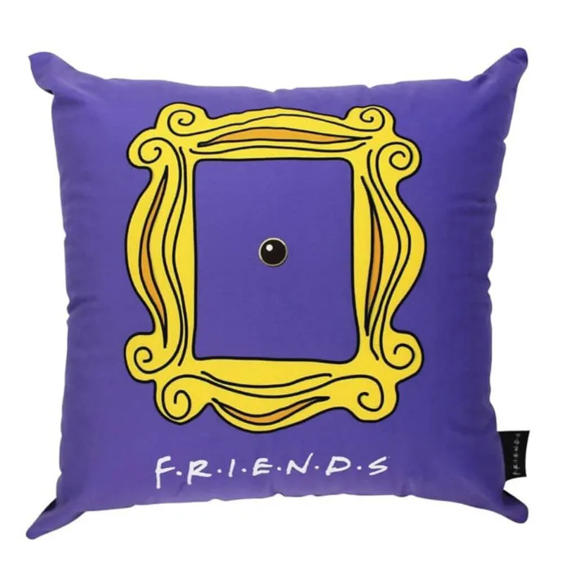 Almofada Fibra Veludo 40x40cm Friends Moldura Porta - Zona Criativa