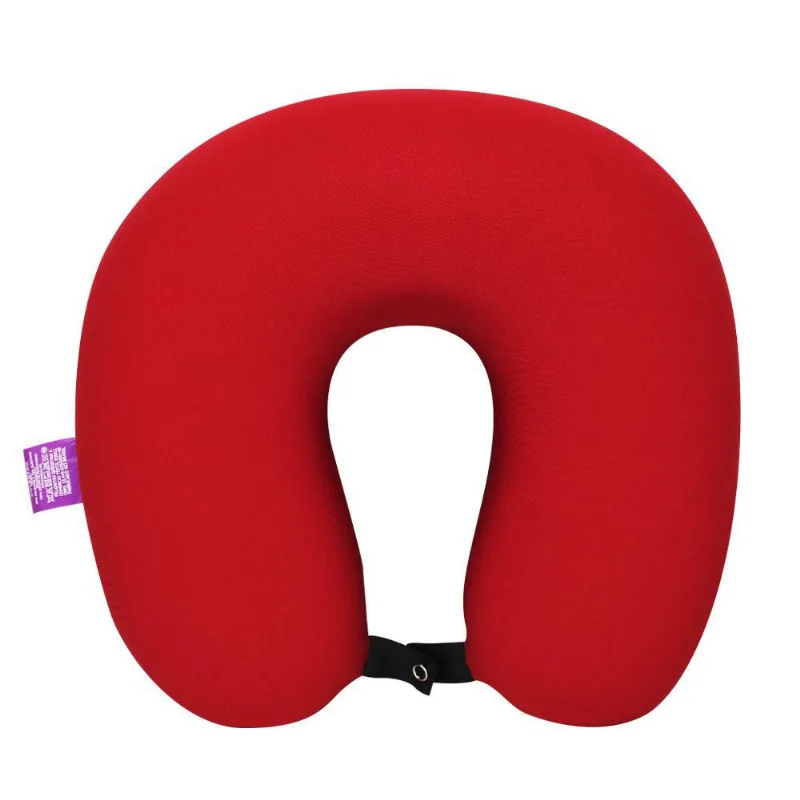 Almofada Pescoço Microperolas Liso Vermelho/preto