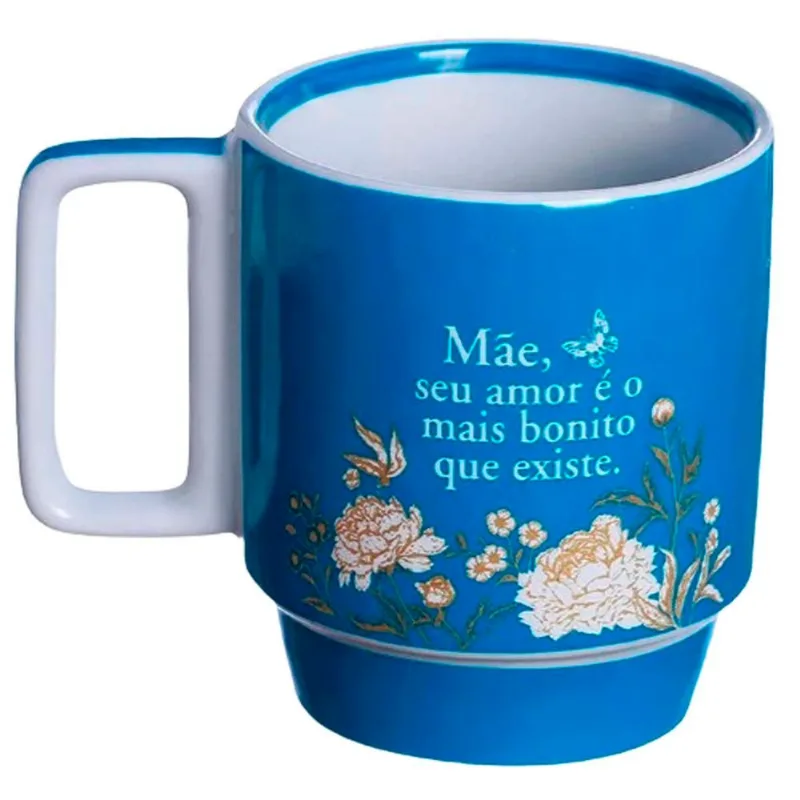 Caneca Tina Zonacriativa Mãe Amor Verdadeiro 400ml (MP)