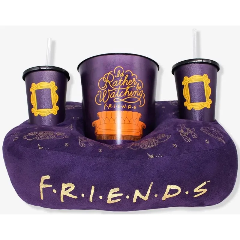 Kit Balde de Pipoca + Almofada + Copos - Friends