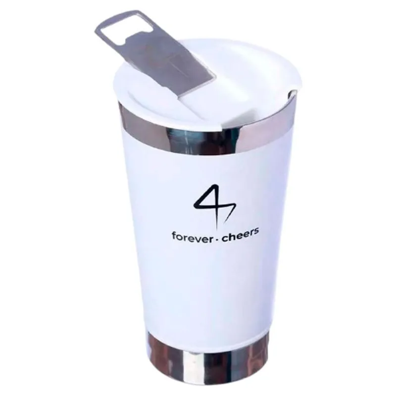 Copo Viagem Zonacriativa Forever Cheers 500ml Branco (MP)