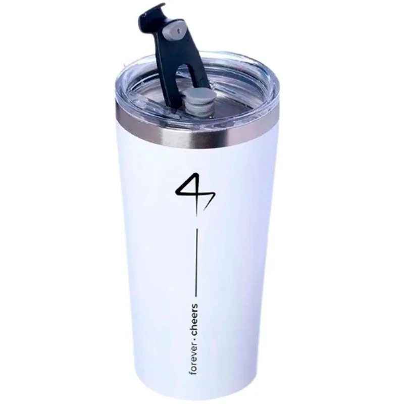 Copo Térmico Zonacriativa Forever Cheers 500ml Branco (MP)