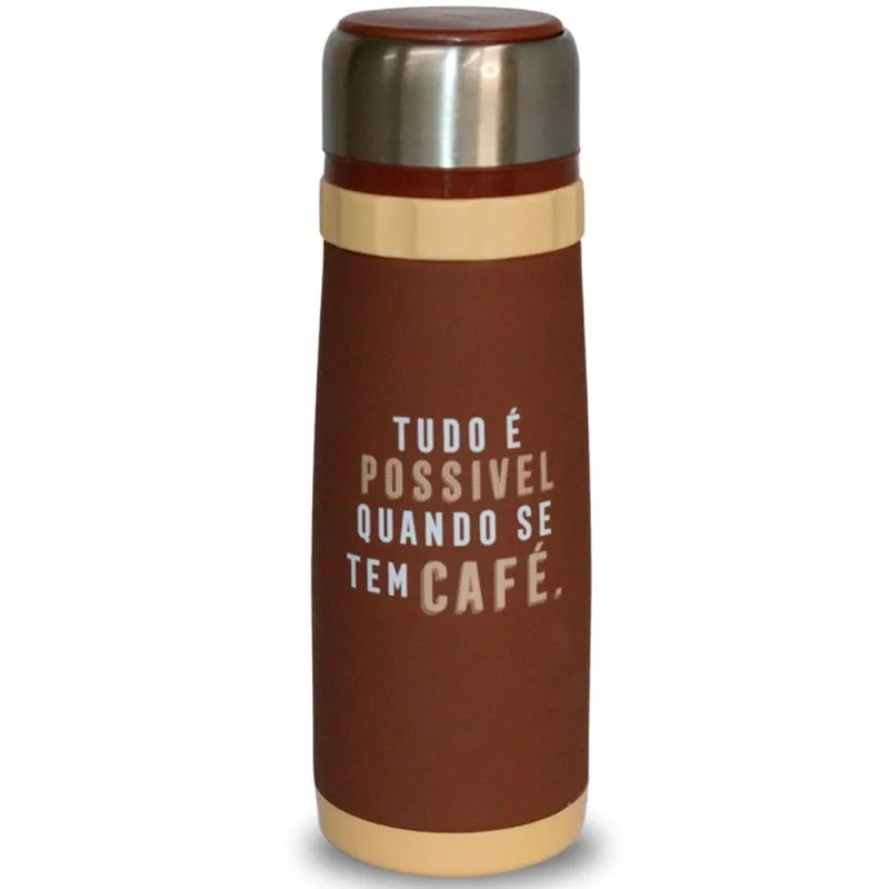 Garrafa Térmica ZonaCriativa Adventure Quando Se Tem Café 600ml (MP)