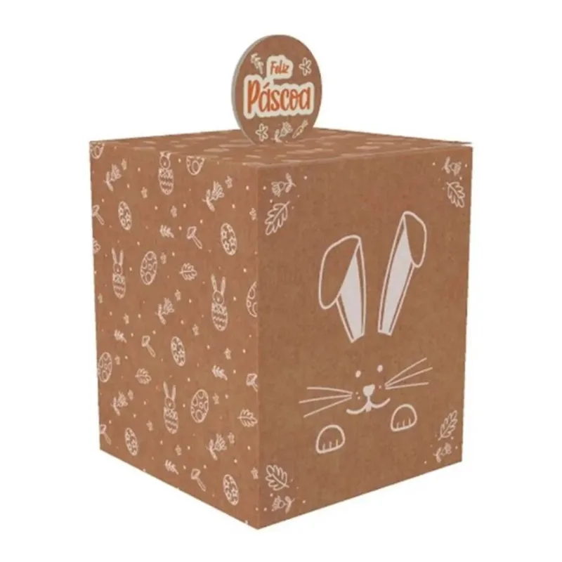 Caixa Pop Up Kraft Para Doce Páscoa C4233 12x10cm Un Ideia