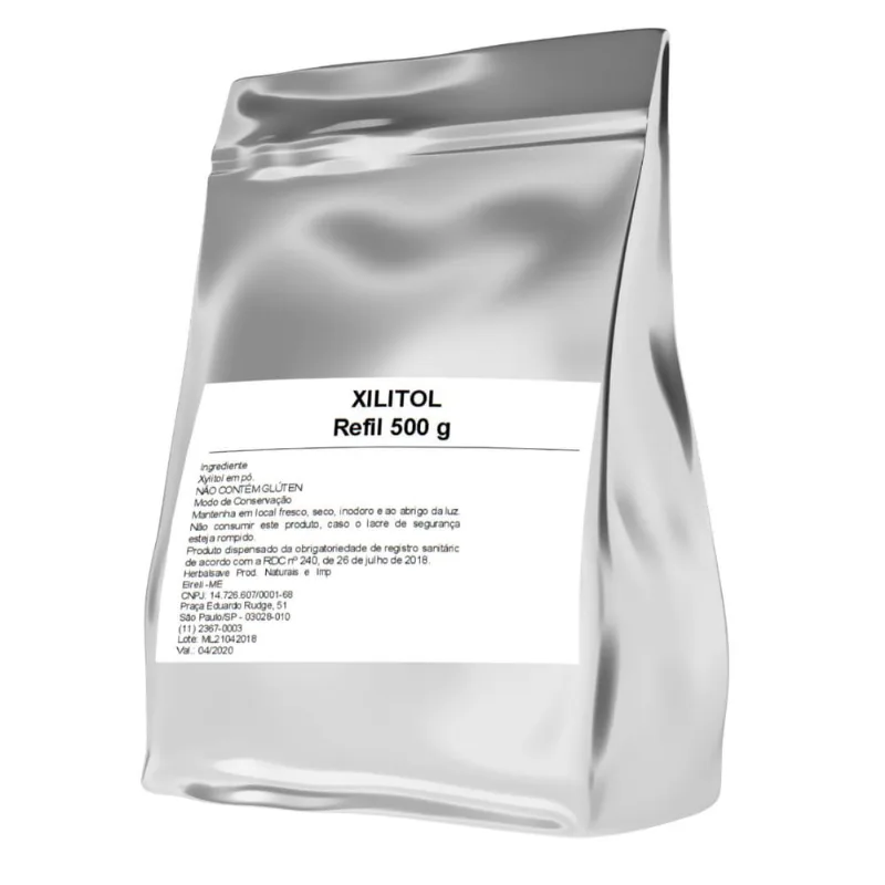 Xylitol 500g Embalagem Refil WVegan Xilitol
