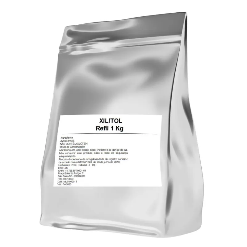 Xylitol 1kg Embalagem Refil WVegan Xilitol