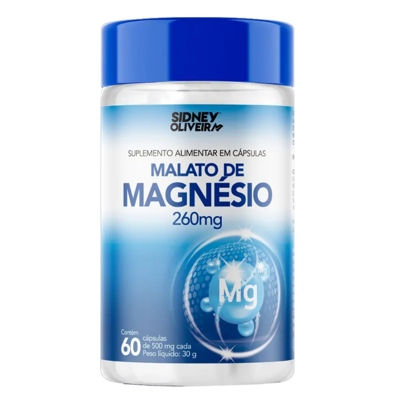 Magnésio Malato 260mg 60 Cápsulas Sidney Oliveira Jequiti 60 Capsulas
