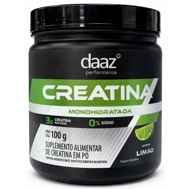 Creatina Monohidratada Daaz 100g Sabor Limão