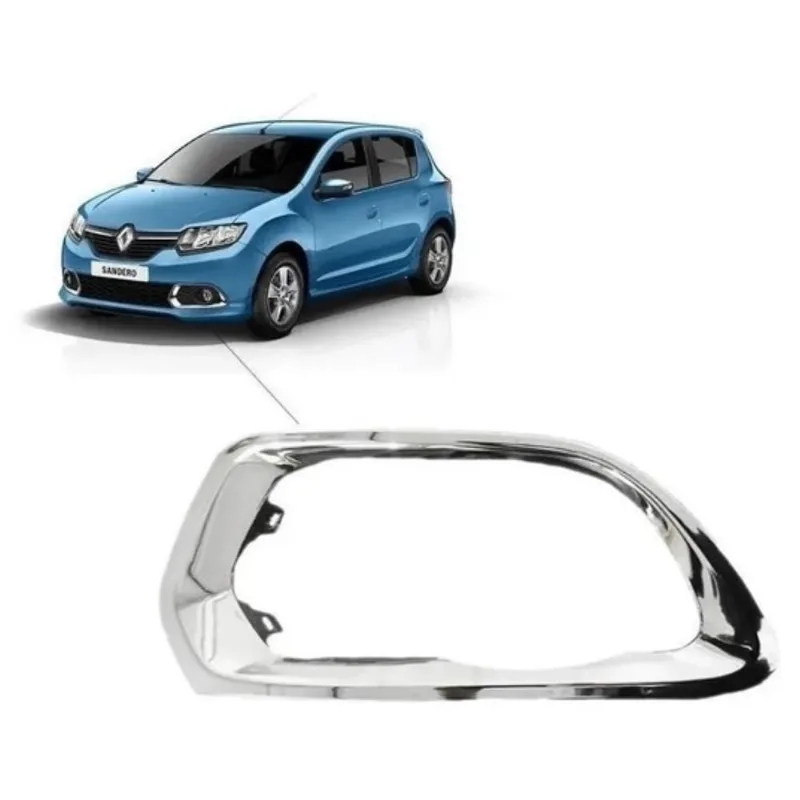 Aro Grade Farol Milha sandero 2011 A 2014 Cromado Direito