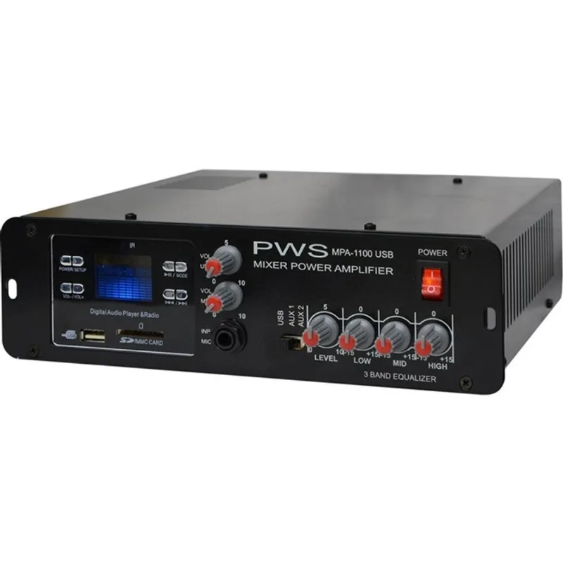 Amplificador Potencia Pws Mpa 1100 Usb