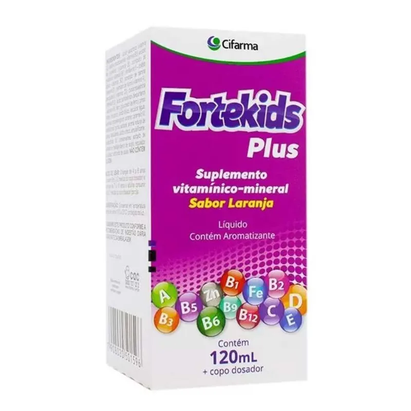 Fortekids Plus Suplemento Vitamínico-Mineral 120ml Solução Oral Sabor Laranja Cifarma