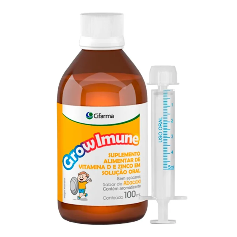 Suplemento Alimentar Cifarma Grow Imune Sabor Abacaxi 100ml - Cifarma - Complemento Alimentar