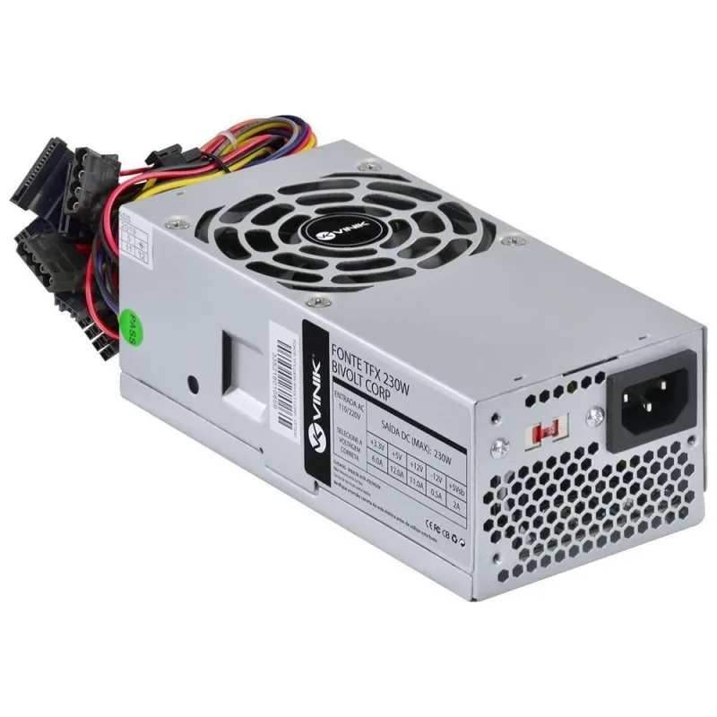 Fonte Para Gabinete Slim Tfx 230w Real Bivolt Corp - Vft230 - VINIK - Instrumentos Musicais