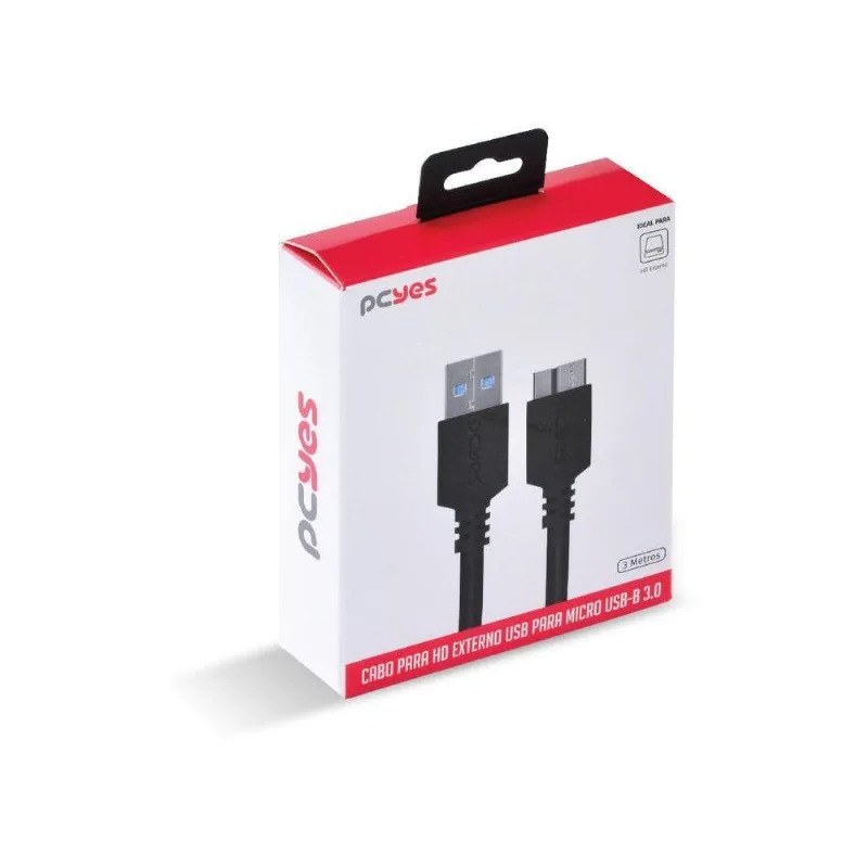 Cabo P- Hd Externo Usb A 3.0 P- Micro Usb B 3.0 3m -