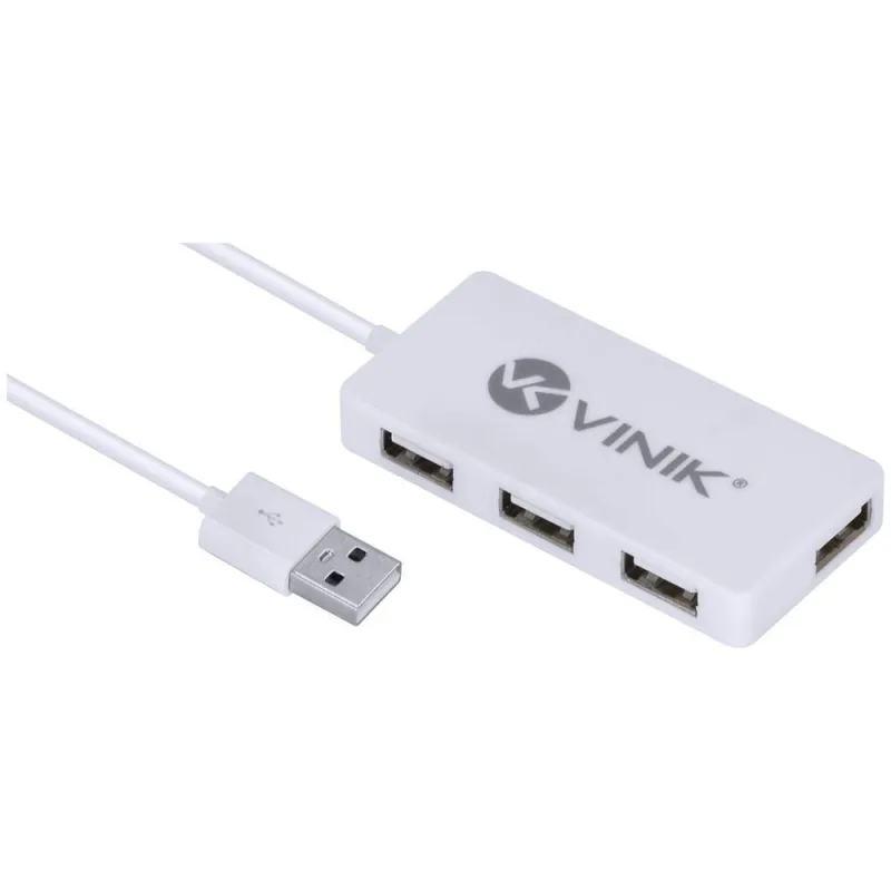 Hub Usb 2.0 Com 4 Portas E 1,2M De Cabo Branco - Huv-20-B - Vinik - Agro