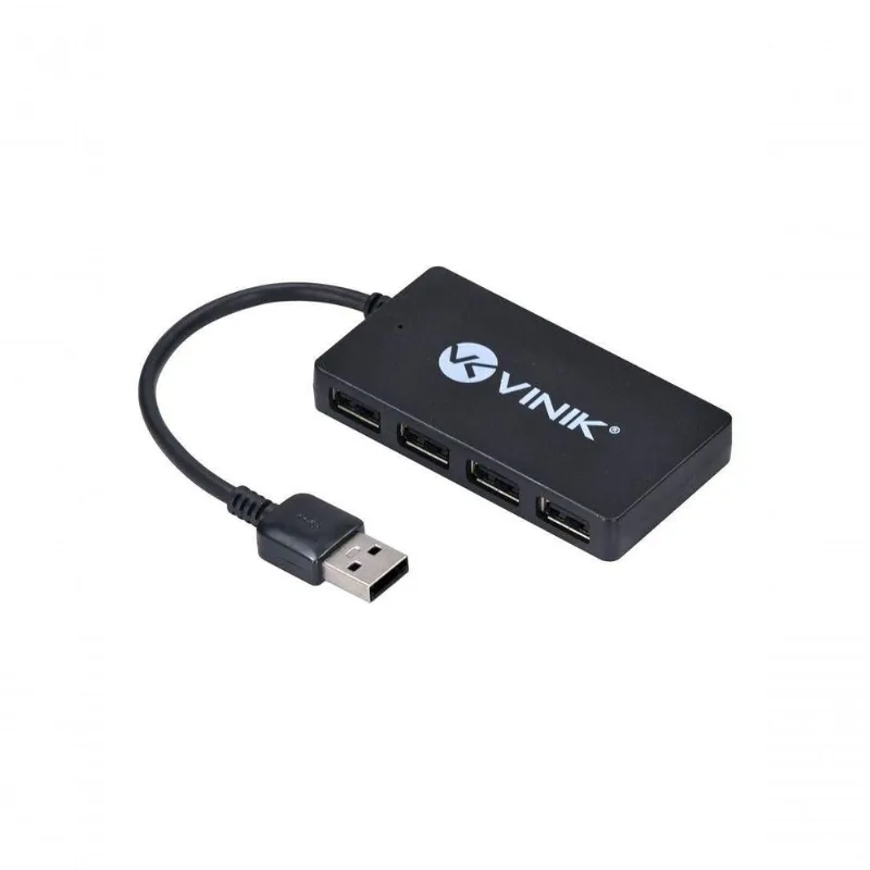 Hub USB 2.0 HUV-20 com 4 Portas Transmissão 480MBPS Cabo 15CM Ideal para Notebooks Vinik