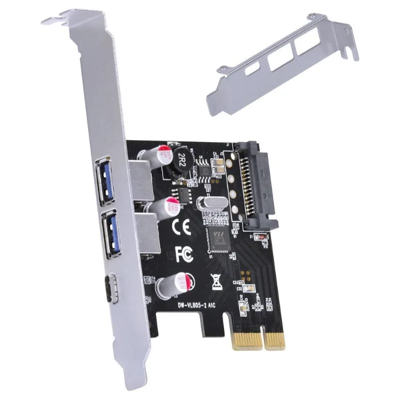 Placa Usb Com 2 Usb 3.0 + Usb Tipo C / Type C 3.1 Pci Expre
