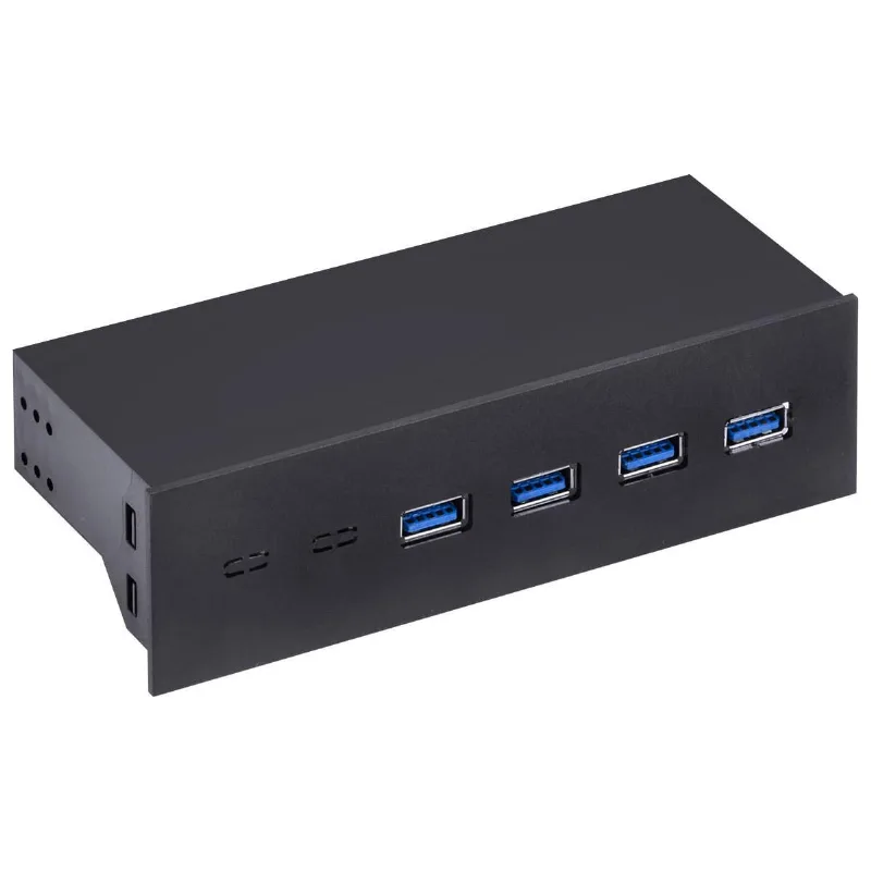 Placa Usb Para Baia 5.25 Com 4 Usb 3.0 + Cabos - P4u-525