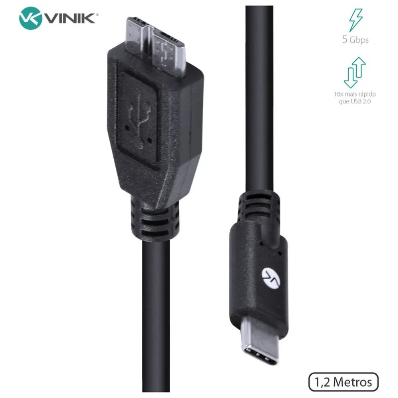 Cabo Usb Tipo C X Micro Usb B V3.2 Gen1 5gbps 1 Metro - C32mub-12