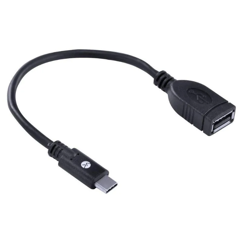 Adaptador Tipo C X USB ACOTGU-20CM com OTG, 480 MBPS, 20 cm, Preto Vinik