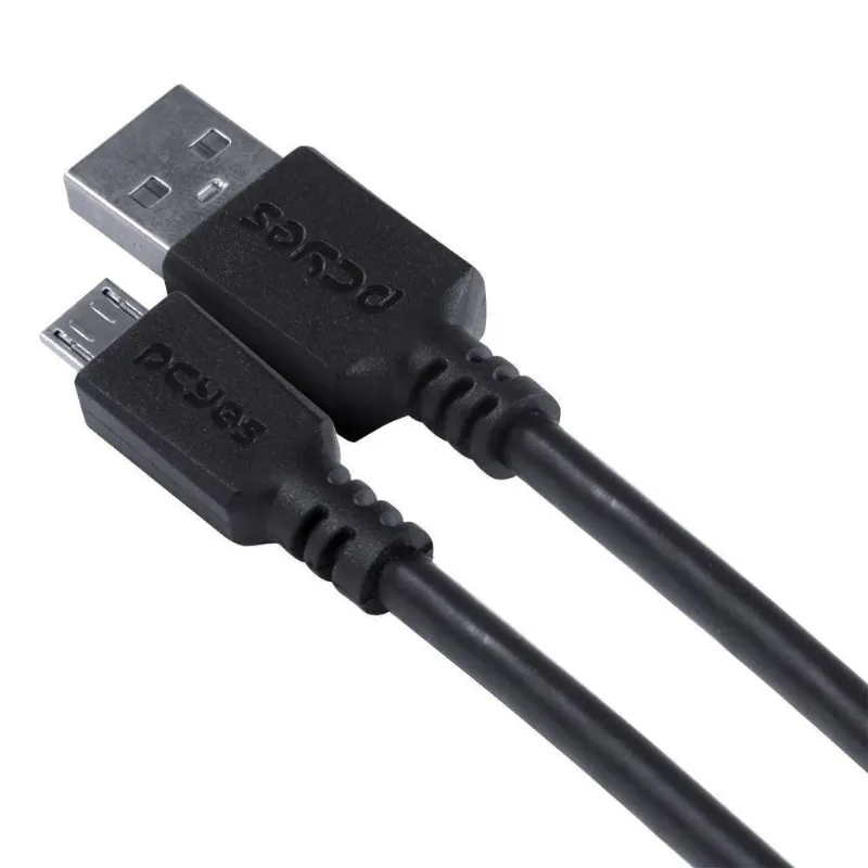 Cabo USB Pcyes PMUAP-2 para Carregamento Micro USB para USB a 2.0 Preto 2 Metros