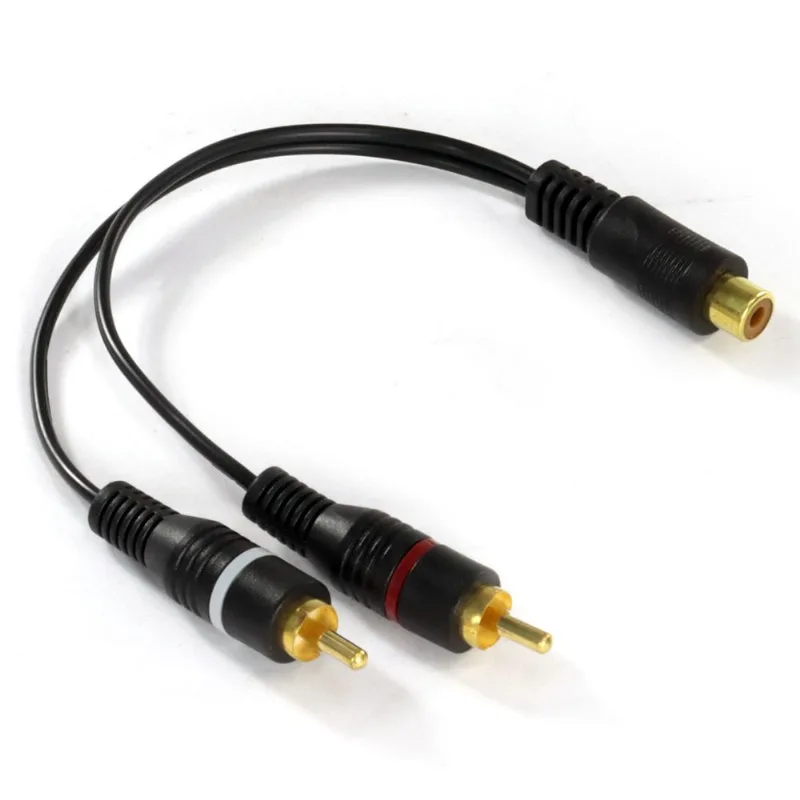 Cabo Y Rca Fêmea X 2 Rca Macho 20 Cm - Yrf2rm-20 - Pc / 10