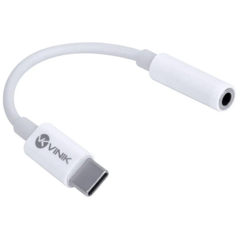 Adaptador de Áudio USB Tipo C para P2 3,5MM Vinik Compatível com Celulares e Computadores Estéreo - VINIK - Informática