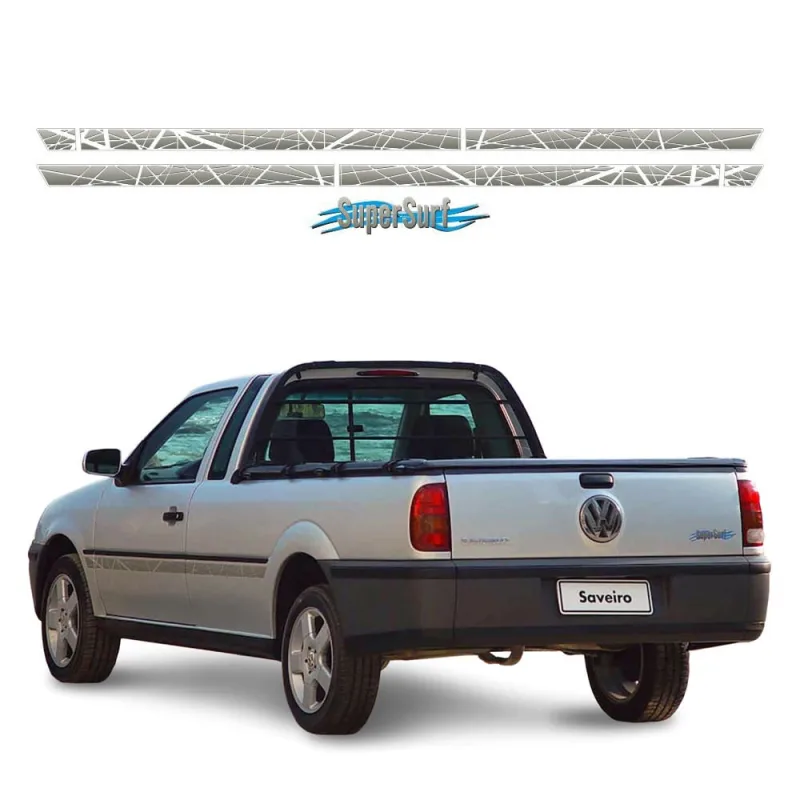 Kit Faixas/adesivos Saveiro Super Surf CINZA - Primeira Linha - Agro, Indústria E Comércio