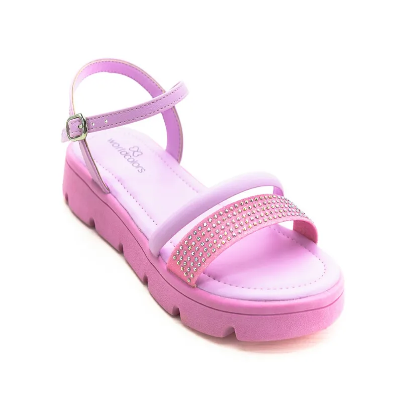 Sandália Infantil Menina World Colors 354.004 - Rosa