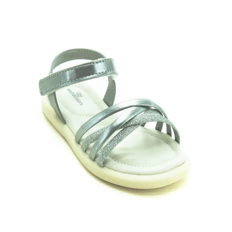 Sandália Infantil Menina World Colors 349006 - Prata