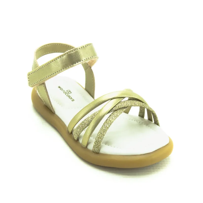 Sandália Infantil Menina World Colors 349006 - Dourada