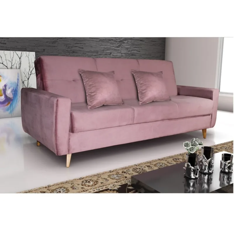 Sofá Cama 3 Lugares Veludo Pâmela Matrix - Matrix - Móveis