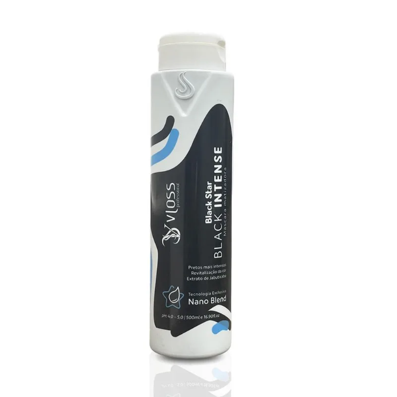 Black Intense Masc Matizadora Cabelo Preto Vloss 500Ml