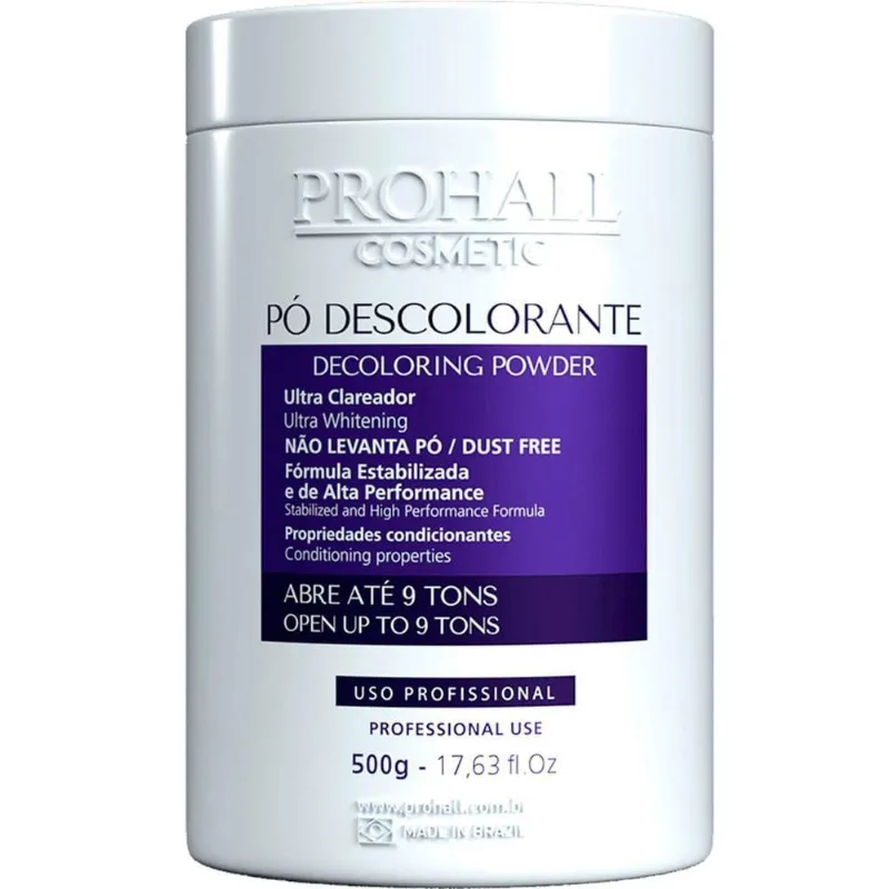 Prohall - Pó Descolorante Azul Blue Ultra Clareador Abre Até 9 Tons 500g