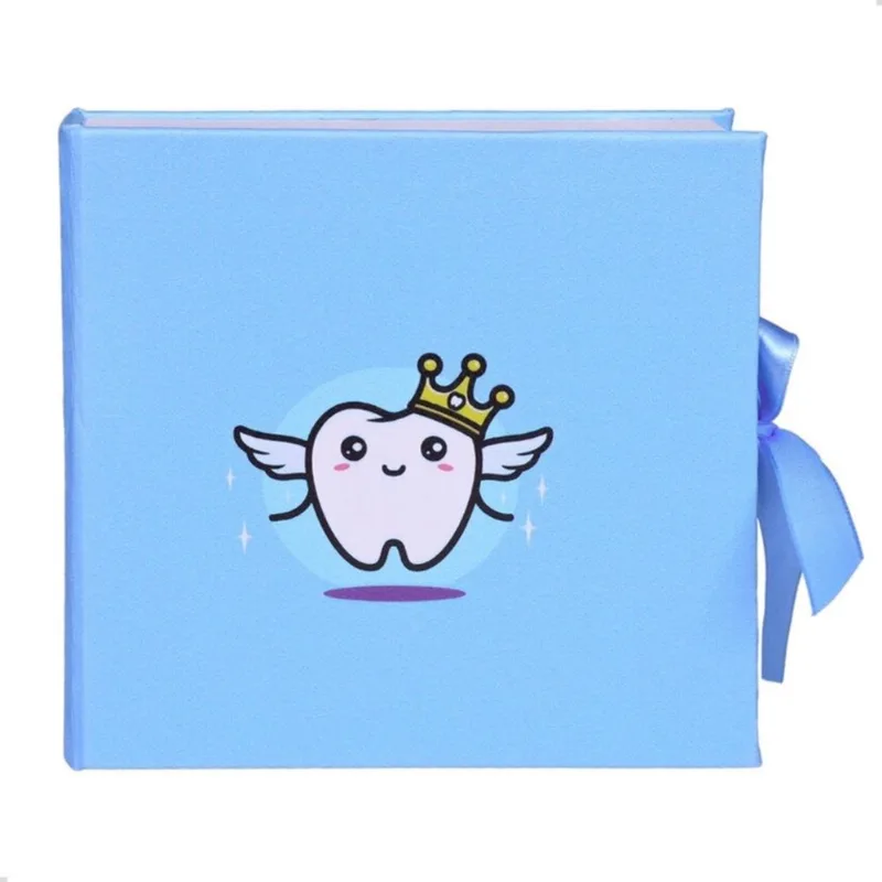 Álbum Dental Foto 10x15 Porta Dentes De Leite azul Dentinhos Menino Infantil