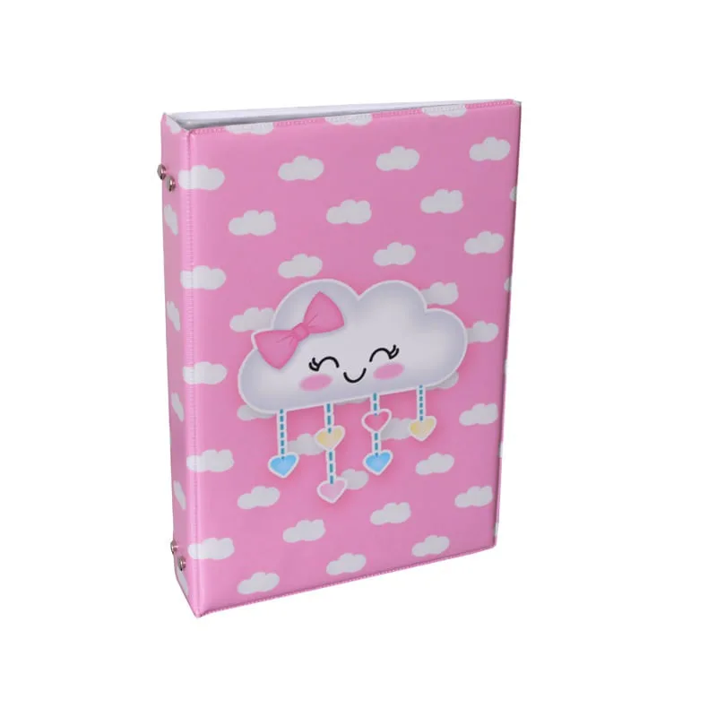 Álbum fotográfico 300 Fotos 10x15 Memo nuvem rosa Bebê Chuva de amor Infantil - Não Disponível - Papelaria