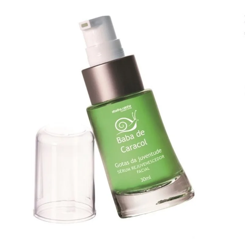 Sérum Rejuvenescedor Facial Gotas da Juventude Baba de Caracol Abelha Rainha 30ml
