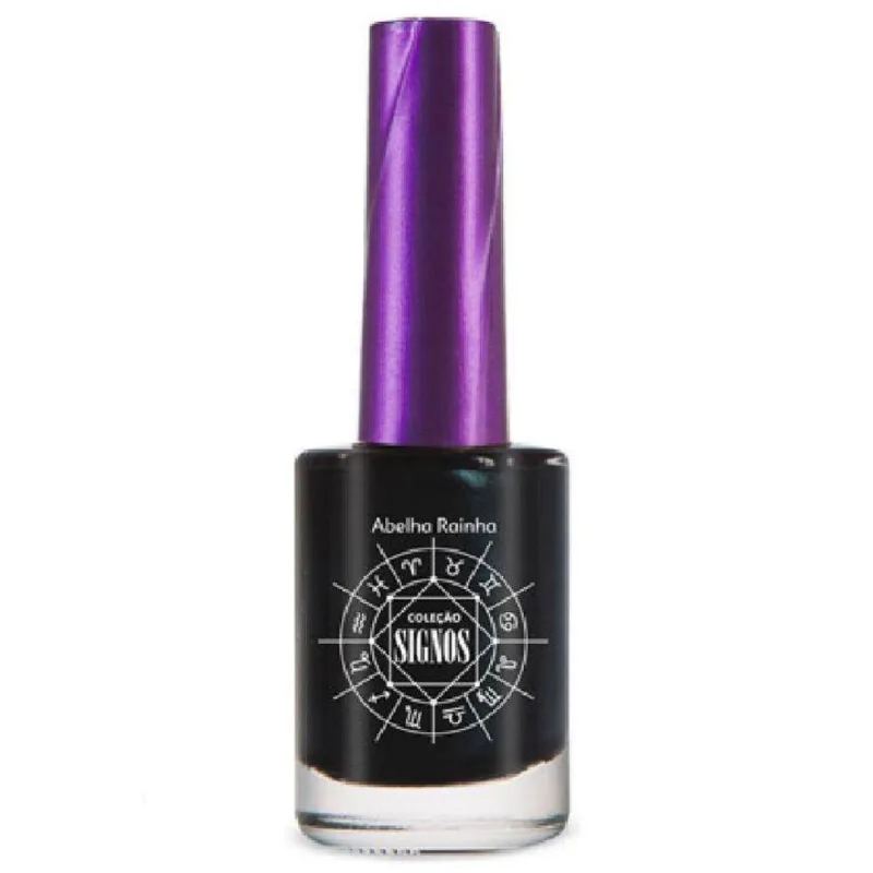 Esmalte Coleção Signo Sagitário Unha Cor Preto Abelha Rainha