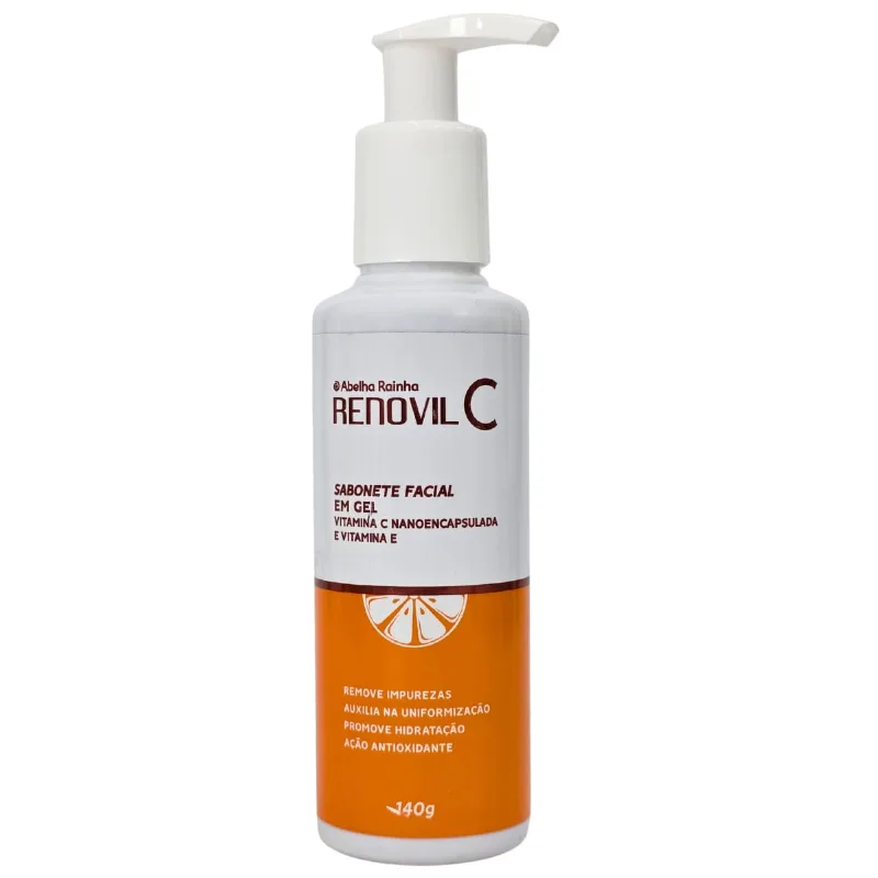 Sabonete Facial Em Gel Abelha Rainha Renovil C Com Vitamina C Nanoencapsulada E Vitamina E 140ml