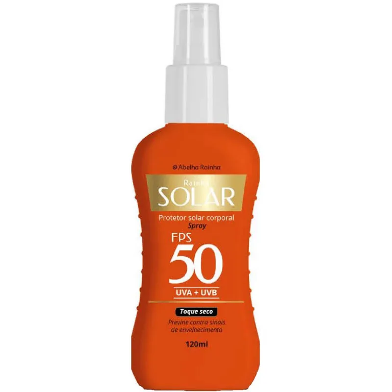 Protetor Solar Corporal Em Spray fps 50 Rainha Solar Abelha Rainha 120ml