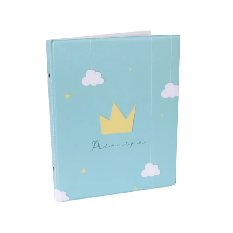 Álbum Fotográfico 20x25 para 80 Fotos principe coroa Newborn Bebê Infantil - Não Disponível - Papelaria